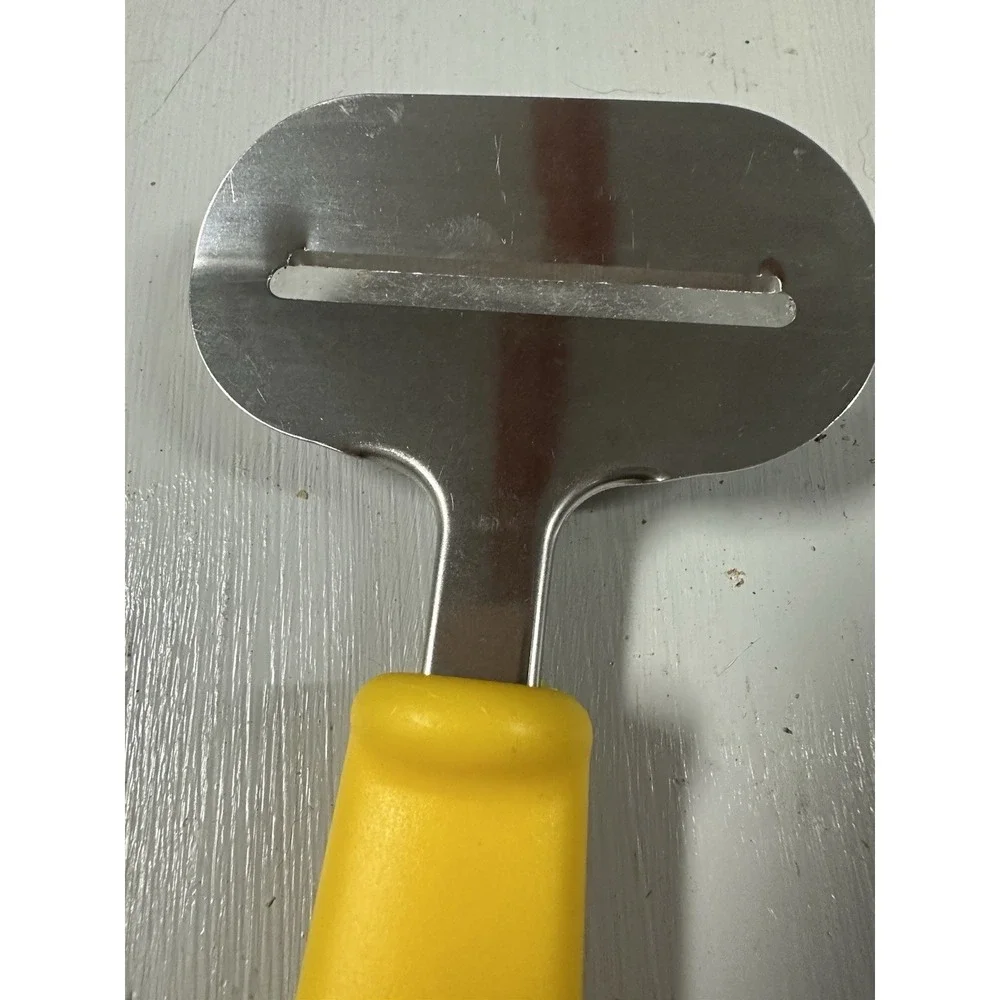 Vintage IKEA Yellow Handle Stainless Steel Cheese Slicer Plane Kitchen NEW